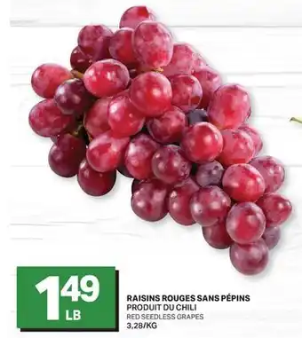 L'Intermarché RAISINS ROUGES SANS PÉPINS | RED SEEDLESS GRAPES offer