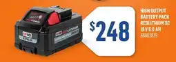 Canac HIGH OUTPUT BATTERY PACK REDLITHIUM XC 18 V 6.0 AH offer