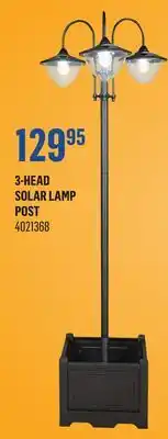Canac 3-Head Solar Lamp post offer