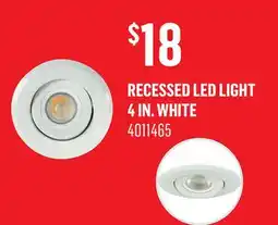 Canac Recessed LED Light 4 in. White offer