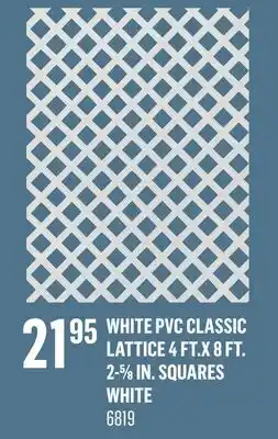Canac WHITE PVC CLASSIC LATTICE 4 FT. X 8 FT offer