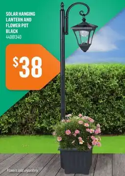 Canac Solar Hanging Lantern and Flower Pot Black offer