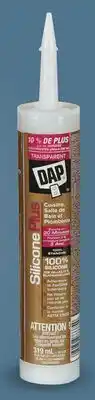 Canac SILICONE PLUS KITCHEN AND BATH SEALANT CLEAR OR WHITE offer