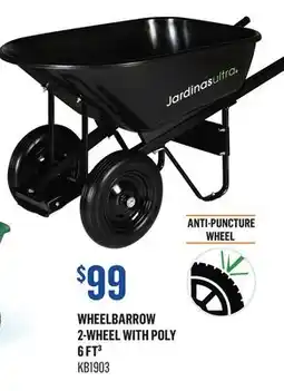 Canac Wheelbarrow 2-Wheel with Poly 6 ft³ offer