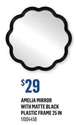 Canac Amelia Mirror with Matte Black Plastic Frame 25 in offer