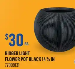 Canac Ridger Light Flower Pot Black offer