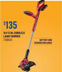 Canac 18 V 12 IN. CORDLESS LAWN TRIMMER offer