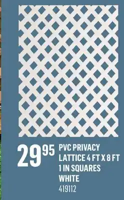 Canac PVC Privacy Lattice 4 ft x 8 ft 1 in squares offer