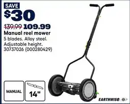 RONA Earthwise Manual reel mower offer