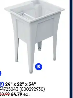 RONA Ruggedtub laundry sinks offer