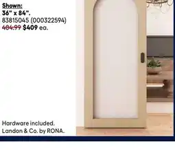 RONA Landon & Co. Barn Door Kits offer