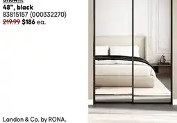 RONA LANDON & CO. by RONA 48, black sliding mirror doors offer
