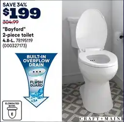 RONA Bayford 2-piece toilet offer