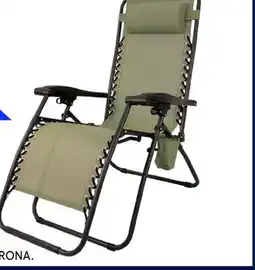 RONA Zero gravity lounge chair offer