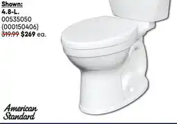 RONA All AMERICAN STANDARD Toilets offer