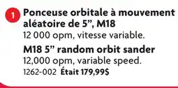 Home Hardware M18 5 random orbit sander offer