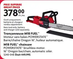 Home Hardware M18 FUEL-w chainsaw offer
