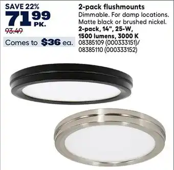 RONA 2-pack flushmounts offer