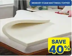 Rossy MEMORY FOAM MATTRESS TOPPER offer