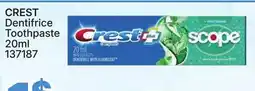 Rossy CREST Toothpaste offer