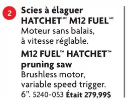 Home Hardware M12 FUEL HATCHET pruning saw offer