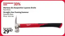 Home Hardware Straight claw framing hammer Smooth face offer