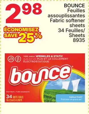 Rossy BOUNCE Fabric softener sheets offer