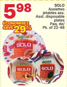 Rossy SOLO Asst. disposable plates offer