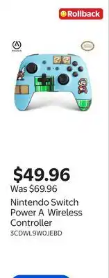 Walmart Nintendo Switch Power A Wireless Controller offer