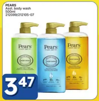 Rossy PEARS Asst. body wash offer