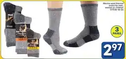 Rossy Merino wool thermal socks for men, women or children offer