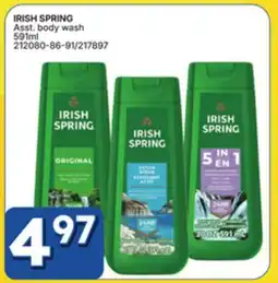 Rossy IRISH SPRING Asst. body wash offer