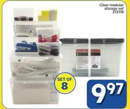 Rossy Clear modular storage set offer