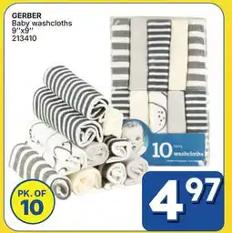 Rossy GERBER Baby washcloths offer