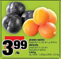 Super C prunes noires ou abricots offer