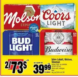 Super C BIÈRE LABATT, MOLSON, SLEEMAN offer