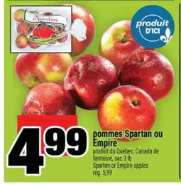 Super C pommes Spartan ou Empire offer