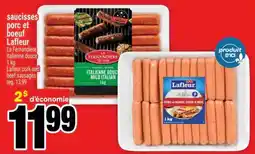 Super C SAUCISSES PORC ET BOEUF LAFLEUR offer
