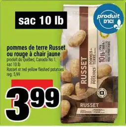 Super C pommes de terre Russet ou rouge à chair jaune offer