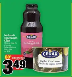 Super C feuilles de vigne farcies Cedar offer
