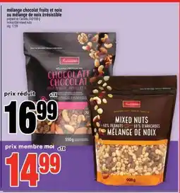 Super C mélange chocolat fruits et noix ou mélange de noix Irrésistible offer