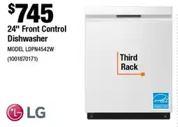 Home Depot Front Control Dishwasher offer