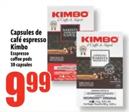 Bonanza Capsules de café espresso Kimbo offer