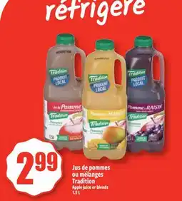 Bonanza Apple juice or blends offer
