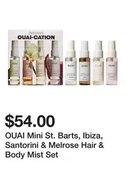 Sephora OUAI Mini St. Barts, Ibiza, Santorini & Melrose Hair & Body Mist Set offer