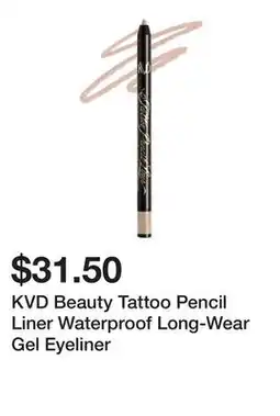 Sephora KVD Beauty Tattoo Pencil Liner Waterproof Long-Wear Gel Eyeliner offer