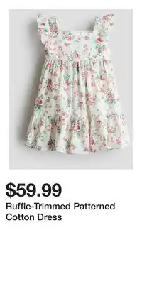 H&M Ruffle-Trimmed Patterned Cotton Dress offer