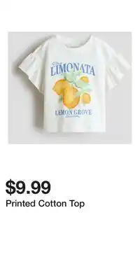 H&M Printed Cotton Top offer
