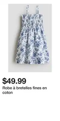 H&M Robe à bretelles fines en coton offer