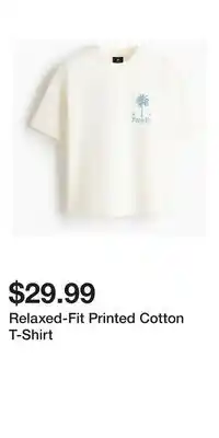 H&M Relaxed-Fit Printed Cotton T-Shirt offer